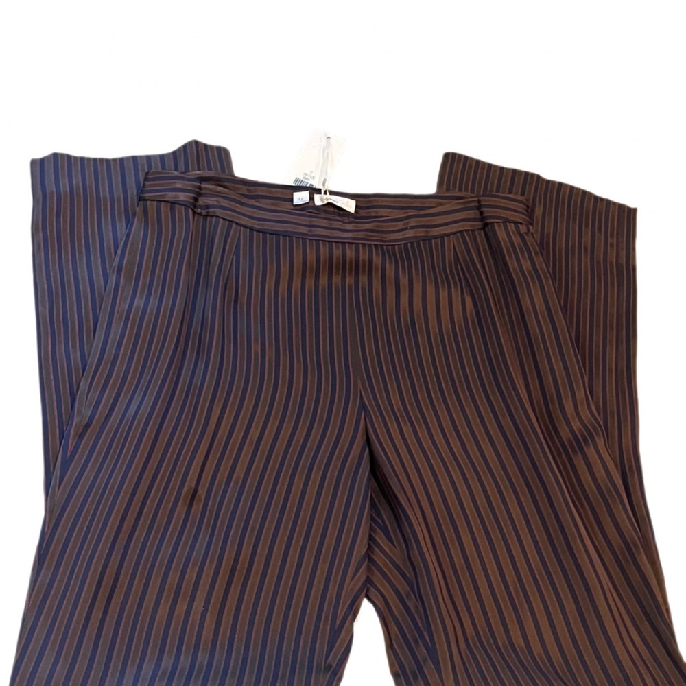 Carlisle New York Striped Satin Pants, NWT - Picture 2 of 11